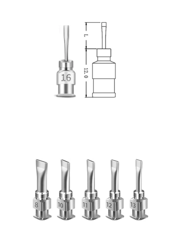 Metallene Flachnadel